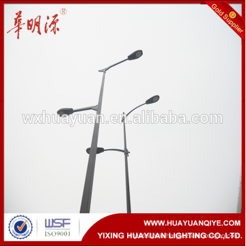 Single/ Double arm Street lighting pole, china manufacturer of electric pole, lamp pole factory